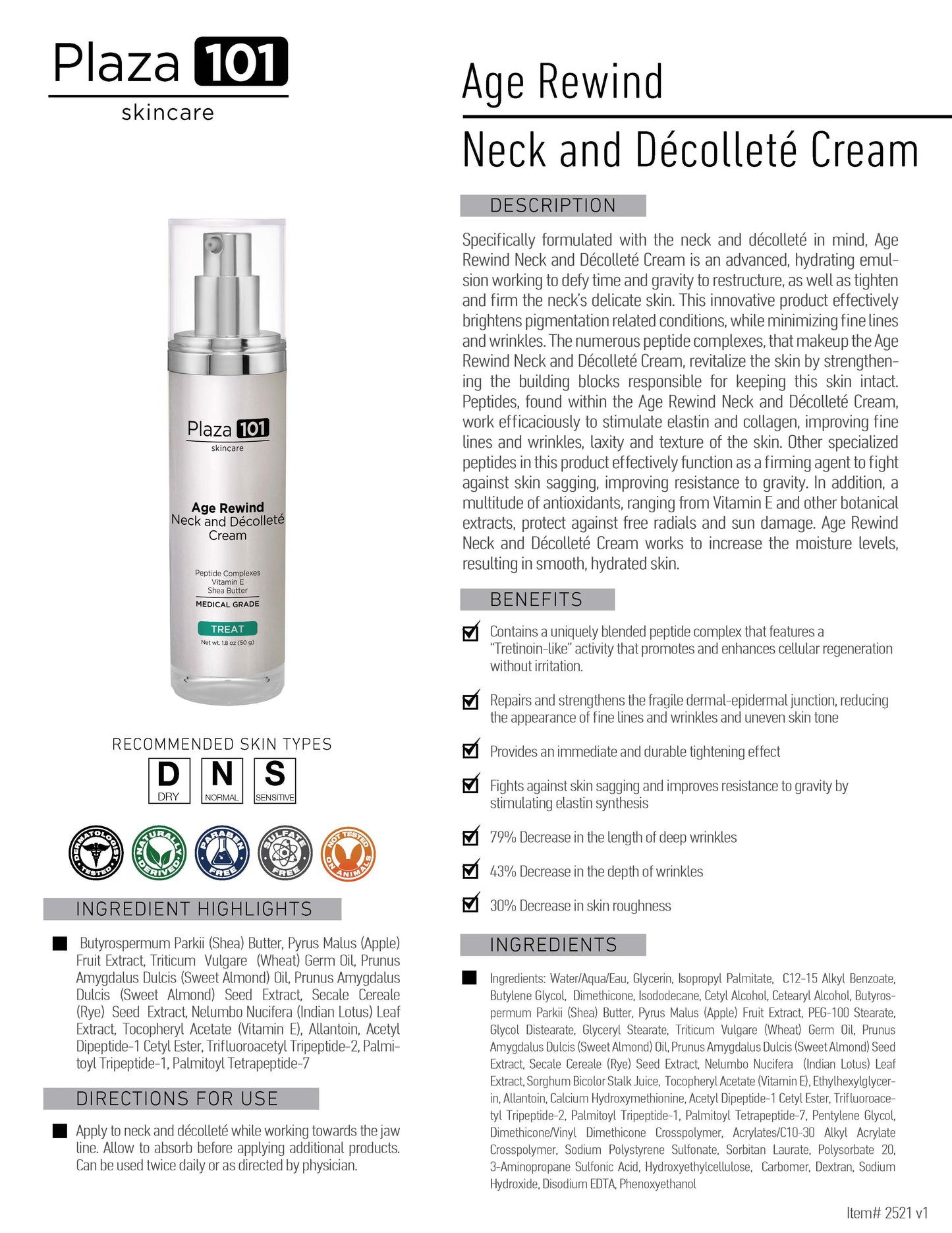 Age Rewind Neck and Decollete Cream