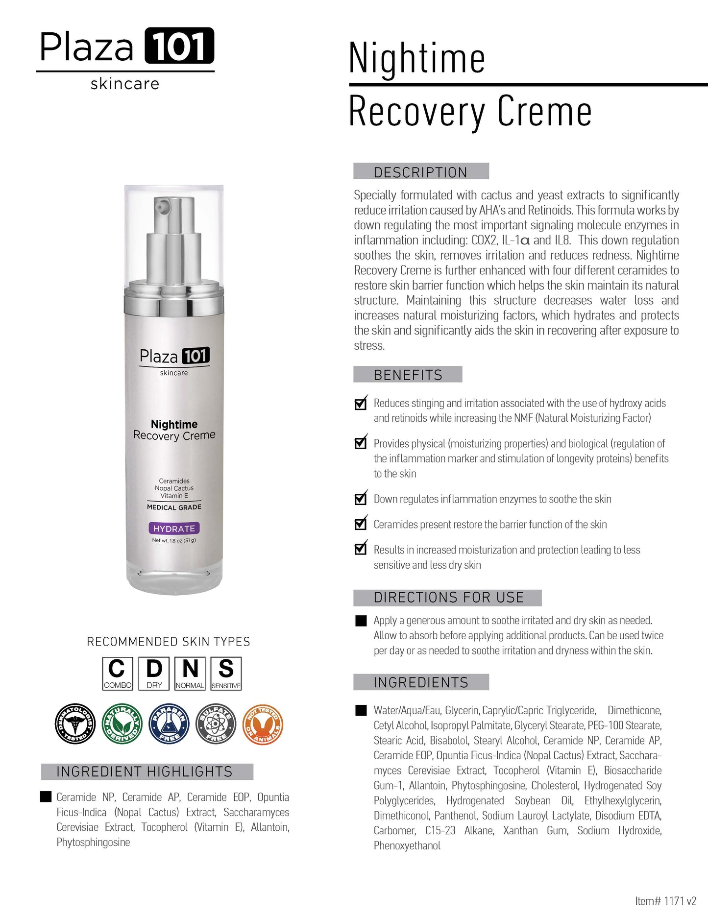 Nightime Recovery Cream